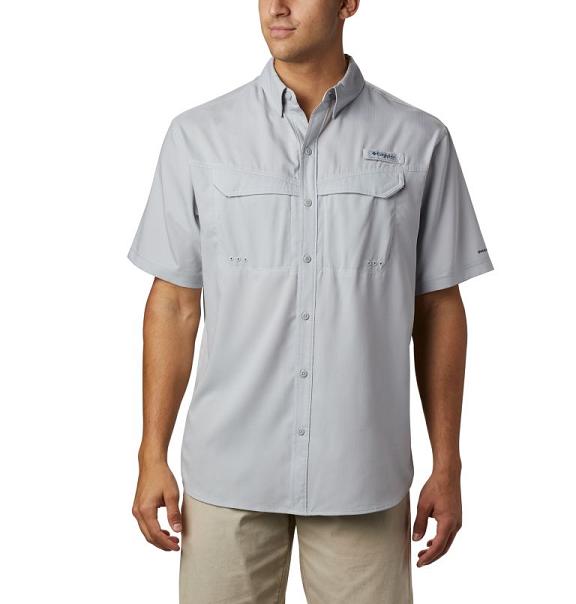 Columbia PFG Low Drag Offshore Shirts Grey For Men's NZ23510 New Zealand